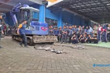 Terjaring Ops Zebra Semeru, 37 Knalpot Brong Pelajar SMK di Blitar Dilindas Alat Berat