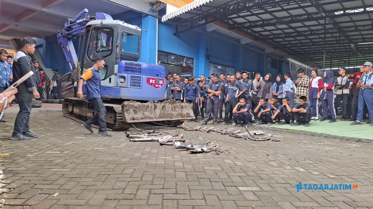 Terjaring Ops Zebra Semeru, 37 Knalpot Brong Pelajar SMK di Blitar Dilindas Alat Berat